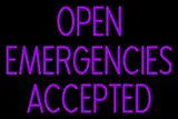 Open Emergencies Accepted LED Neon Sign