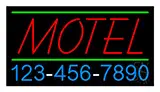 Motel with Phone Number LED Neon Sign