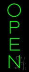 Green Open Vertical LED Neon Sign