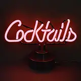 Cocktails Neon Sculpture