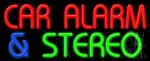 Car Alarm And Stereo Neon Sign