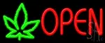 Open Leaf Logo Neon Sign