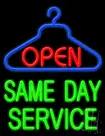 Same Day Service Open Neon Sign