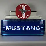 Art Deco Marquee Mustang Neon Sign In Steel Can