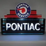 Art Deco Marquee Pontiac Neon Sign In Steel Can