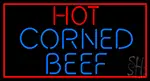 Red Border Hot Corned Beef LED Neon Sign