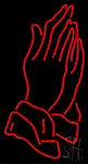 Praying Hands LED Neon Sign