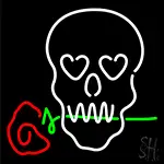 Skull With Rose LED Neon Sign