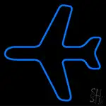 Blue Airplane Logo LED Neon Sign