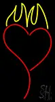 Heart With Flame LED Neon Sign