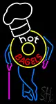 Hot Bagels With Chef LED Neon Sign