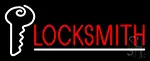 Locksmith Key Logo With Number 3 LED Neon Sign