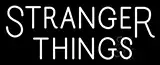 White Stranger Things Logo LED Neon Sign