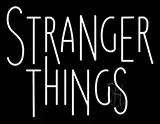 White Stranger Things LED Neon Sign