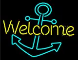 Welcome With Anchor LED Neon Sign