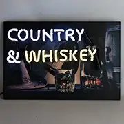 Junior Country and Whiskey Neon Sign