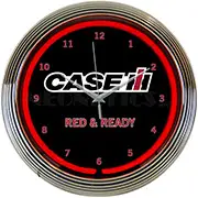 Case Red And Ready Neon Clock