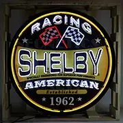Shelby Racing Round Neon Sign In 36 inches Steel Can