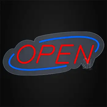 Open Contoured Clear Backing LED Neon Sign