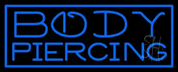 Blue Body Piercing LED Neon Sign