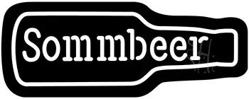 Sommbeer Contoured Black Backing LED Neon Sign