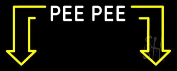 Pee Pee With Arrow LED Neon Sign