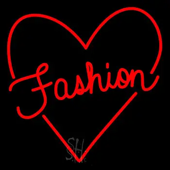 Fashion With Heart Logo LED Neon Sign