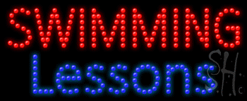 Swimming Lessons Animated Led Sign