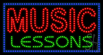 Music Lessons Animated Led Sign