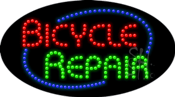 Bicycle Repair Animated Led Sign
