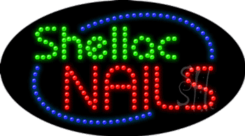 Shellac Nails Animated Led Sign