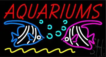 Aquariums Fish Logo LED Neon Sign