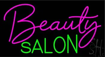 Pink Beauty Salon Green with Blue Border LED Neon Sign