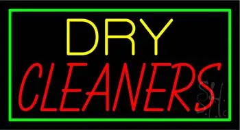 White Red Dry Cleaners LED Neon Sign