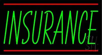 Red Insurance with Blue Border LED Neon Sign