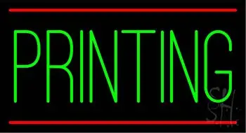Red Printing with Green Border LED Neon Sign