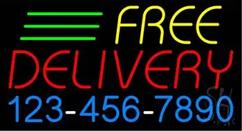 Free Delivery with Phone Number LED Neon Sign