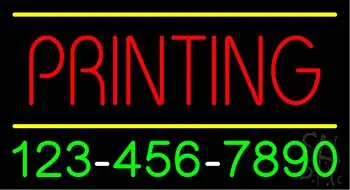 Red Printing with Phone Number LED Neon Sign