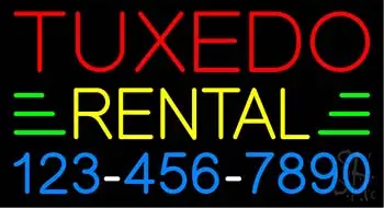 Tuxedo Rental With Phone Number LED Neon Sign