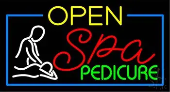 Yellow Open Spa Pedicure LED Neon Sign