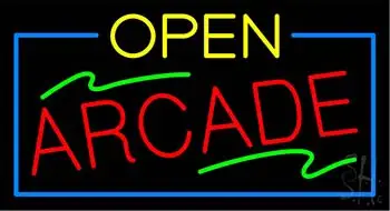 Yellow Open Red Arcade LED Neon Sign