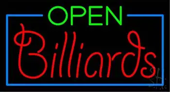 Open Billiards LED Neon Sign