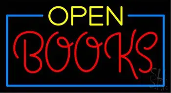 Yellow Open Red Books LED Neon Sign
