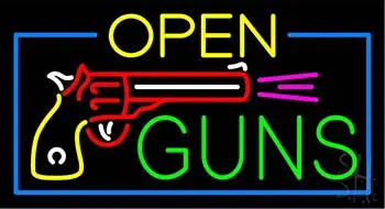Open Guns LED Neon Sign