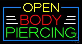 Red Open Body Piercing LED Neon Sign