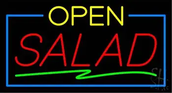 Open Double Stroke Salad LED Neon Sign