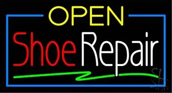 Open Shoe Repair LED Neon Sign