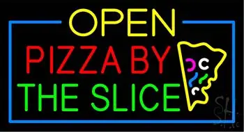 Open Pizza By the Slice LED Neon Sign
