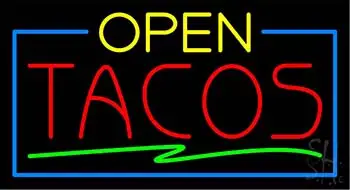 Open Double Stroke Tacos LED Neon Sign