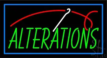 Red Alteration Logo Blue Border LED Neon Sign